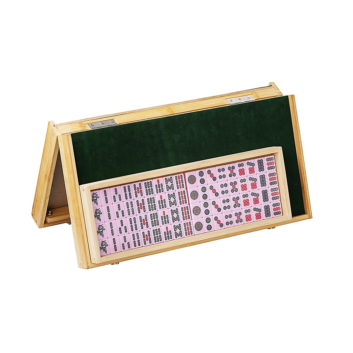 MARCWELL Peony Homestead — Chinese Mahjong Set, 30mm, with Folding Table