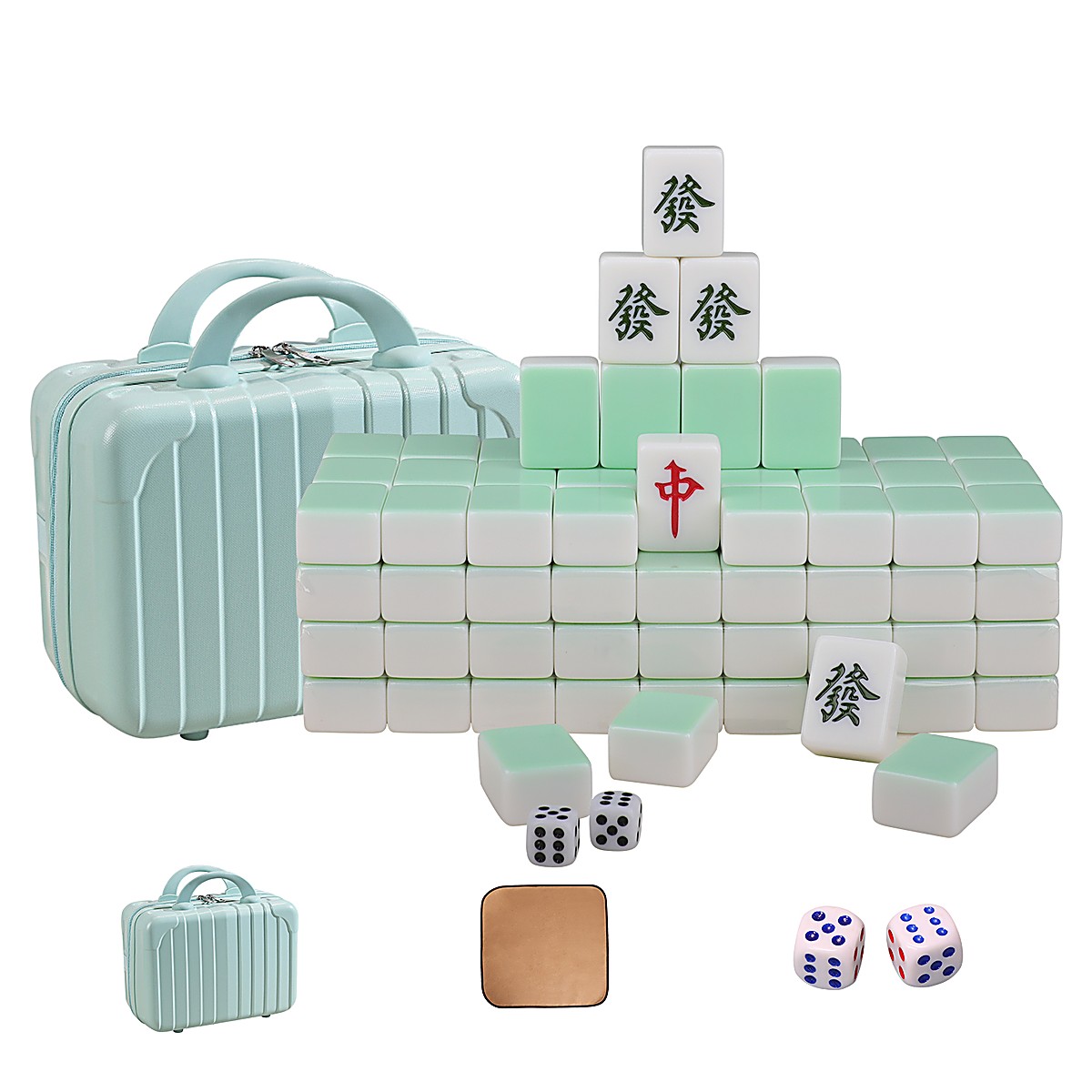 MARCWELL Dawn Heritage Travel — Chinese Mahjong Set, 42mm, with Travel Case