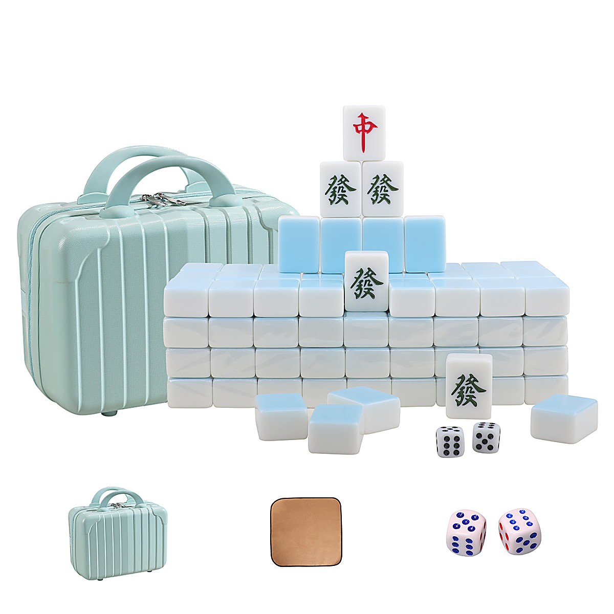 MARCWELL Tide Heritage Travel — Chinese Mahjong Set, 42mm, with Travel Case
