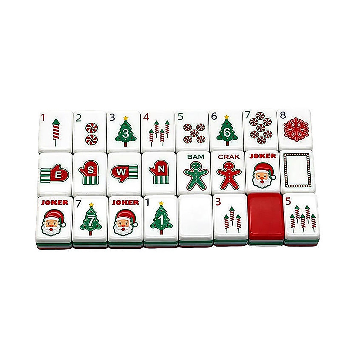 MARCWELL Christmas Cat Acrylic — Acrylic Mahjong Set, 32mm