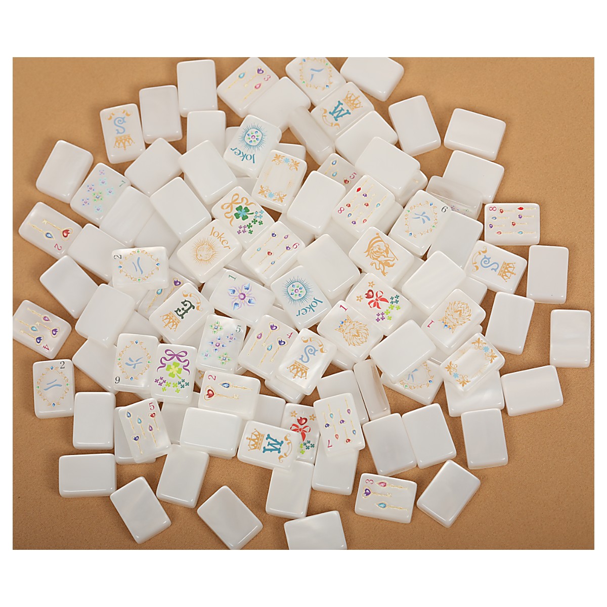 MARCWELL Shell Acrylic — Acrylic Mahjong Set, 32mm